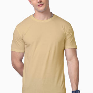 Beige Plain Supima T-shirt