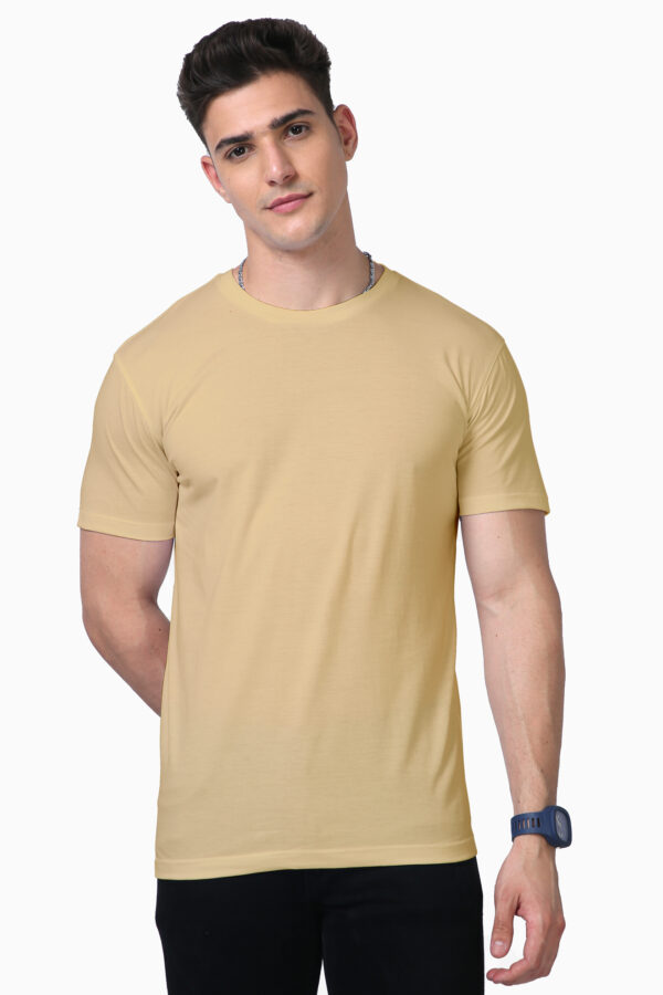 Beige Plain Supima T-shirt