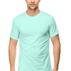 Mint Color Round Neck Half Sleeve Classic T-Shirt