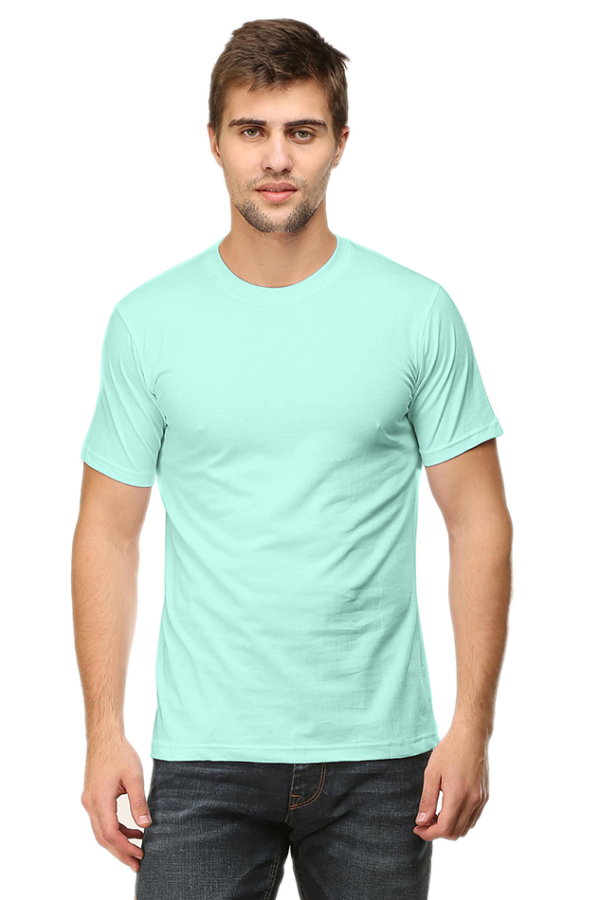 Mint Color Round Neck Half Sleeve Classic T-Shirt