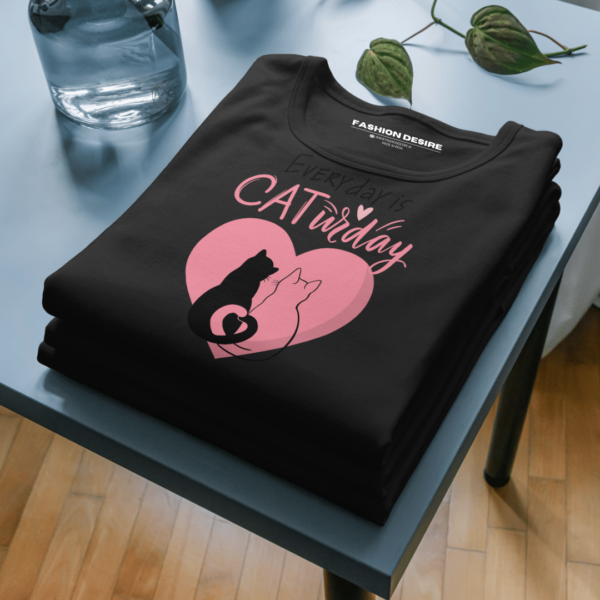 CATurday | Cat Lovers | Classic Crew T-Shirt - Image 2