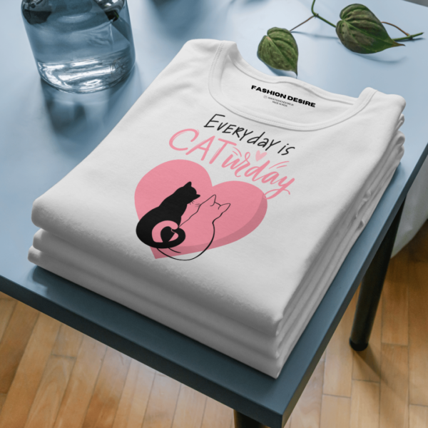 CATurday | Cat Lovers | Classic Crew T-Shirt - Image 6