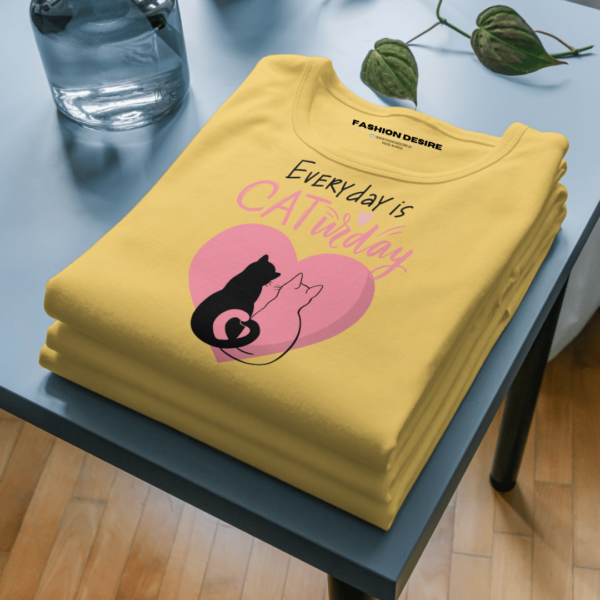 CATurday | Cat Lovers | Classic Crew T-Shirt - Image 8