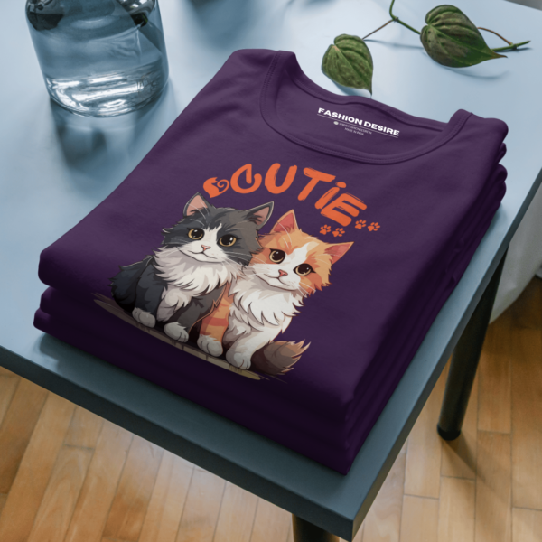 Cutie | Cat Lovers | Classic Crew T-Shirt - Image 6