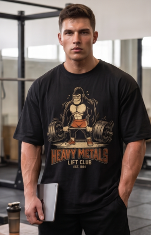 Heavy Metals '94 Gorilla Oversized Gym Tee