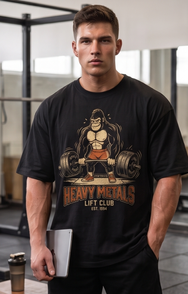 Heavy Metals '94 Gorilla Oversized Gym Tee