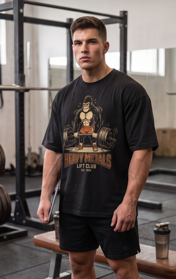 Heavy Metals '94 Gorilla Oversized Gym Tee